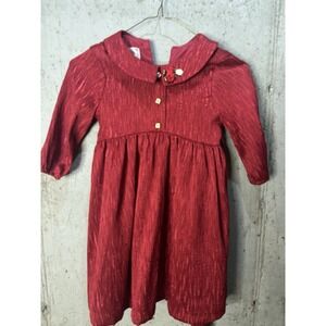 Laura Ashley Girls Sz. 6 Brick Red Holiday Christmas  Dress